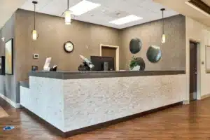 A nurses' station of the Cedar River Healthcare Center