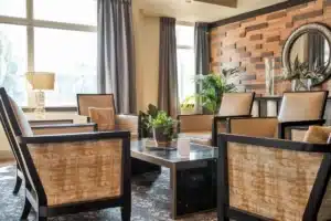 A common area living room of the Cedar River Healthcare Center
